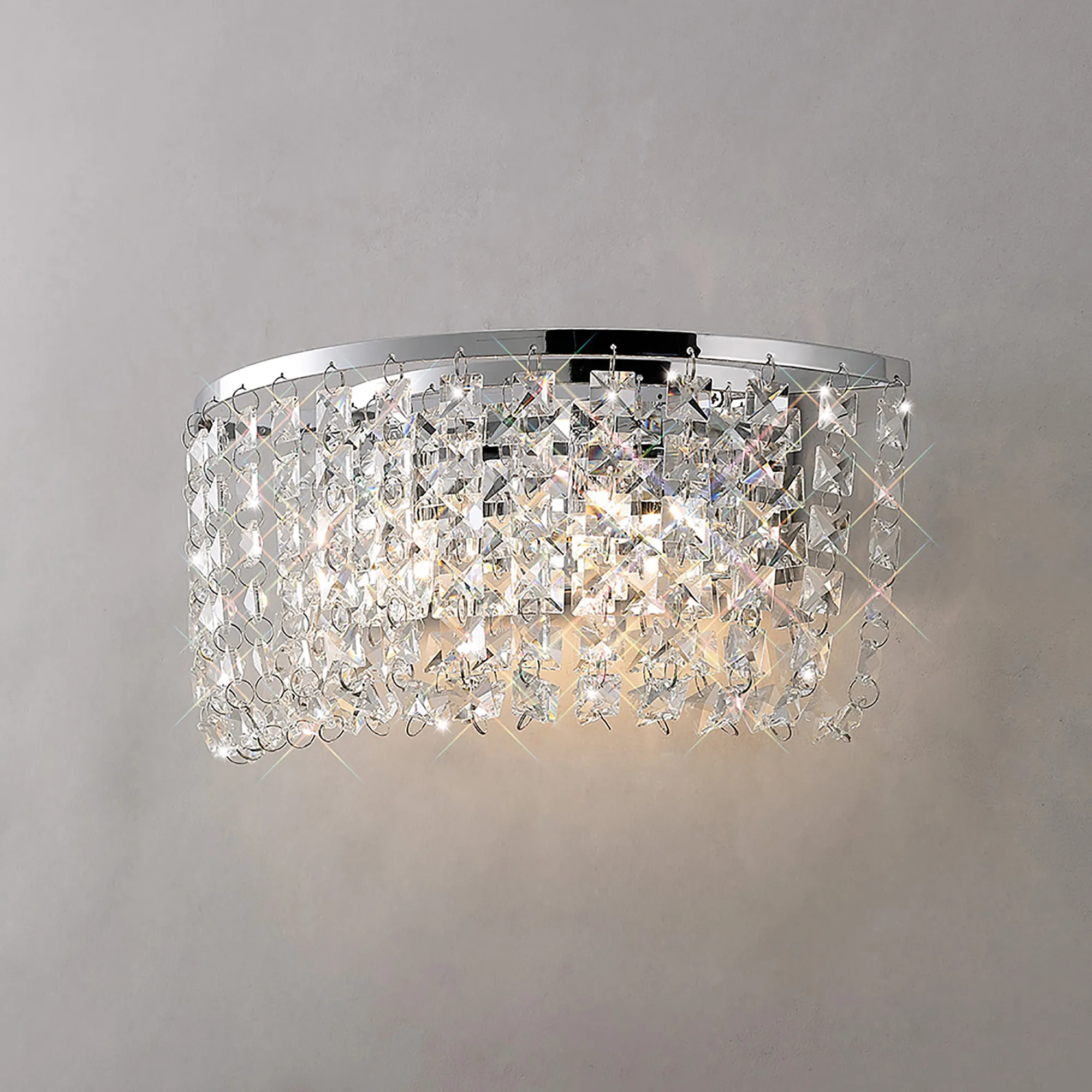 Cosmos Crystal Wall Lights Diyas Flush Crystal Wall Lights